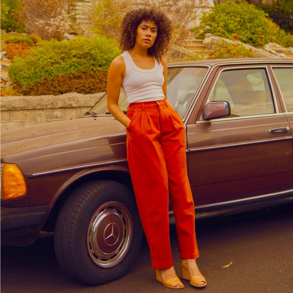 Big bud press trousers - small (paprika) red